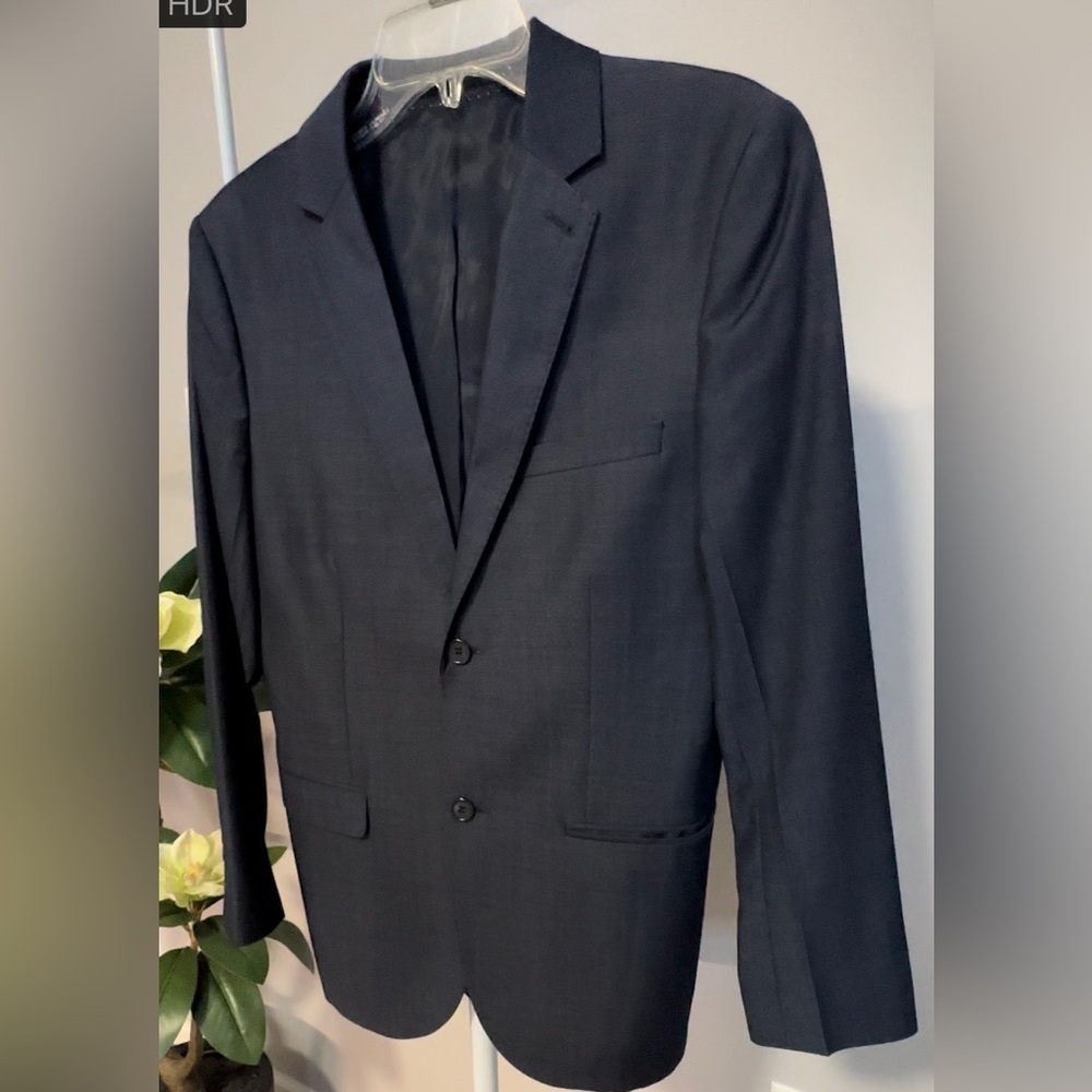 π΄οΈ Topman Grey Wool Blend Suit - Dark Blue Gray (USA 38,) π΄οΈ - Picture 5 of 15